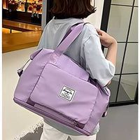 Nylon 22 Cms Travel Duffle(Foldable Travel Duffle_lavender)
