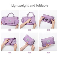 Nylon 22 Cms Travel Duffle(Foldable Travel Duffle_lavender)