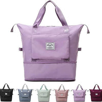 Nylon 22 Cms Travel Duffle(Foldable Travel Duffle_lavender)